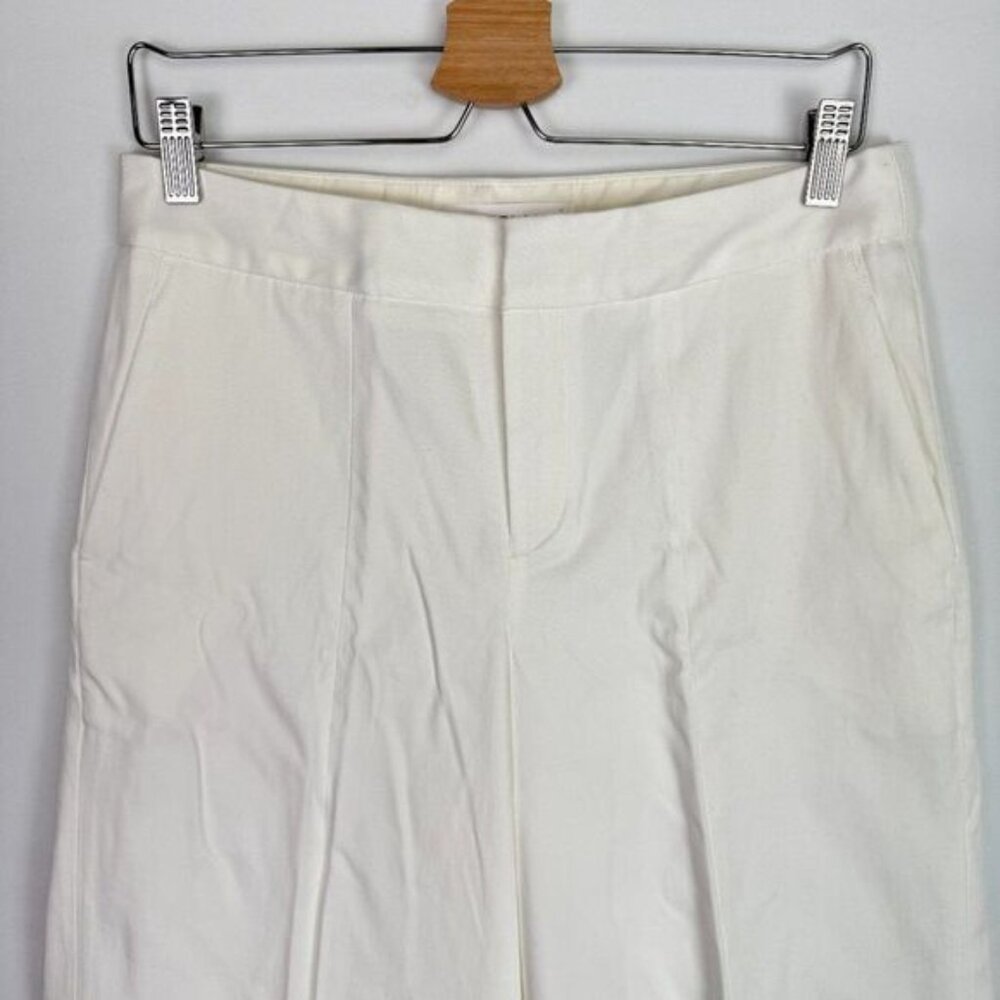 Everlane The Wide Leg High Rise Cotton Work Preppy Pant Off White 4 - Picture 3 of 7